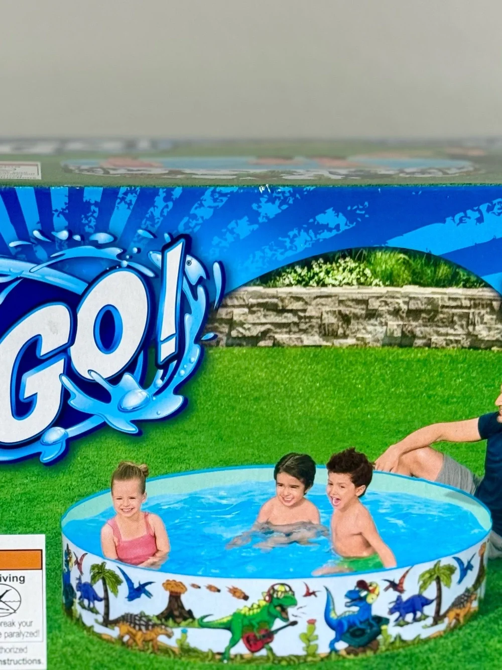 Dinosaur Fill'N Fun Kids Pool - Blue